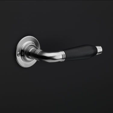 Timeless Solid Unsprung Door Handle on Round Rose
