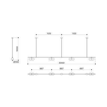 Nuvol Chandelier Hilo (horizontal)